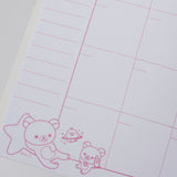 Rilakkuma Planner - Rilakkuma in Space Theme - A6 Monthly/Weekly Calendar