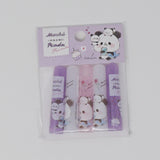 SET Memo, Sticker Flakes, Pencil Caps, Eraser & Folder Mochi Mochi Panda- Kamio Japan