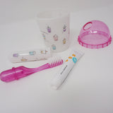 SET Juicy Tapioca - Slim Mirror & Travel Tooth Brush Set - Boba Milk Tea - Kamio Japan