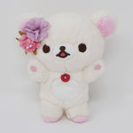 (No Tags, Keychain) 2018 Korilakkuma Floral Plush Keychain - Korilakkuma Meets Chairoikoguma Rilakkuma Store Limited - San-X