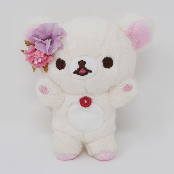 (No Tags, Keychain) 2018 Korilakkuma Floral Plush Keychain - Korilakkuma Meets Chairoikoguma Rilakkuma Store Limited - San-X