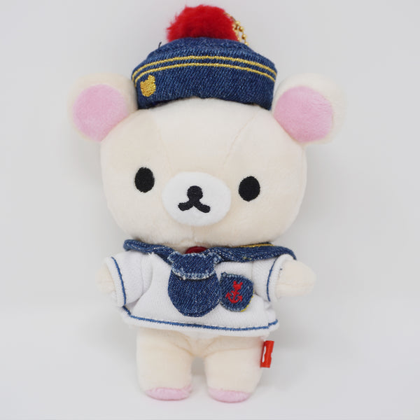2014 Korilakkuma Denim Marine Style Plush Keychain - Rilakkuma Store Loft Limited (No Tags)