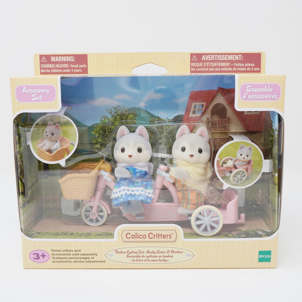 Tandem Cycling Set - Husky Sister & Brother - Calico Critters