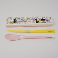 Jiji the Cat Chopsticks & Spoon Set with Case - Elegance Design-  Kiki's Delivery Service - Studio Ghibli