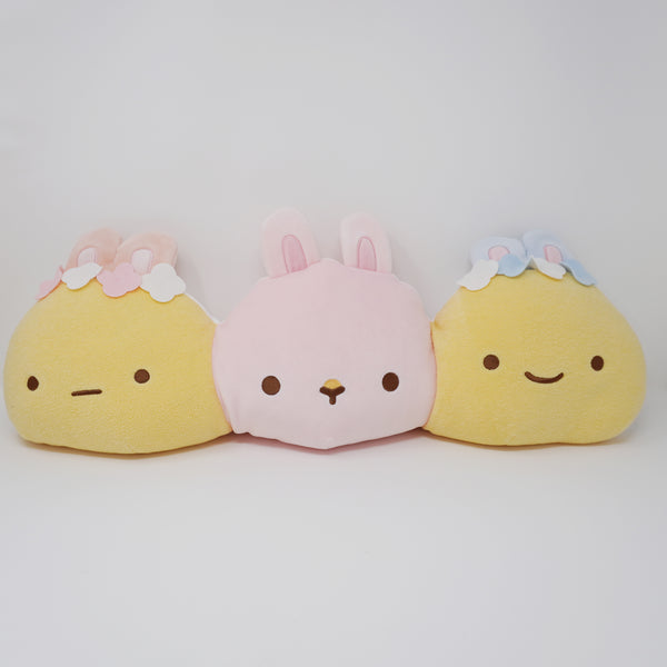 2021 Ebi Fry no Shippo & Aji Fry no Shippo & Pink Little Rabbit Super Mochi Plush - Sumikkogurashi Mystery Bunny Garden Theme - San-X