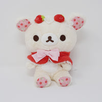 2017 Korilakkuma Red Strawberry Pattern Sitting Plush - Rilakkuma Store Limited