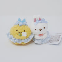2021 Aji Fry no Shippo & White Little Rabbit Tenori Plush Set - Sumikkogurashi Collection Bunny