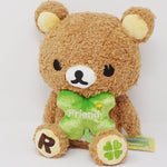 Rilakkuma Clover Fuzzy Large Plush - Happy Rilakkuma