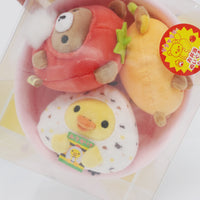 2021 Rilakkuma, Kiiroitori & Chairoikoguma Bento Plush Set -  Rilakkuma Bento Series - San-X
