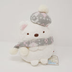 Shirokuma with Scarf and Hat Plush - Knit Sumikkogurashi