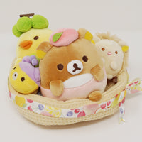 2020 Rilakkuma, Kiiroitori, Hedgehog and Kuma Bee Plush Set - Fruits Rilakkuma Theme - San-X