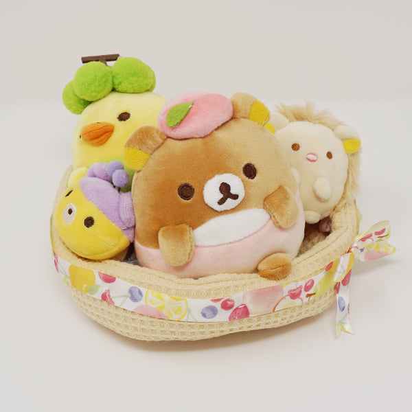 2020 Rilakkuma, Kiiroitori, Hedgehog and Kuma Bee Plush Set - Fruits Rilakkuma Theme - San-X