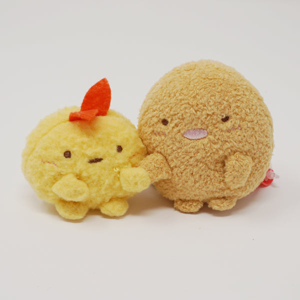 Tonkatsu and Ebi Fry Tenori Pair Holding Hands Tenori Plush - Sumikkogurashi Collection Fried Sumikko Theme 2020