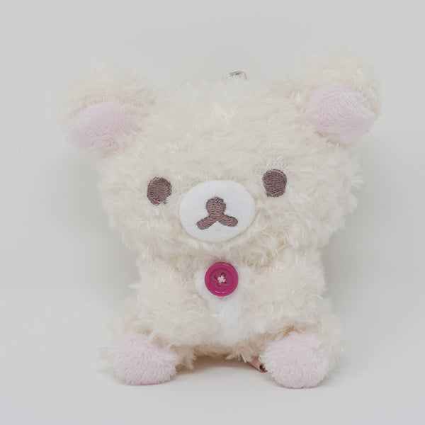(No Tags) 2019 Korilakkuma Fuzzy Plush Keychain - Cafe Color Rilakkuma