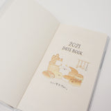 SET Yeast Ken  Memo Pad, Sticker Flakes & Planner Calendar Book 2021 Bread Bag Design - Kamio Japan