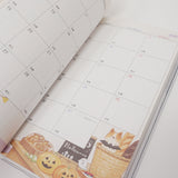 SET Yeast Ken Memo Pad, Sticker Flakes & Planner Calendar Book 2021 Bread Variety Design - Kamio Japan