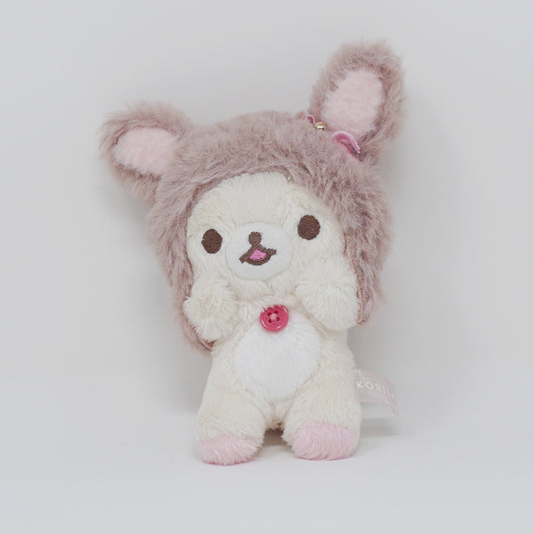 (No Tags) 2020 Bunny Hat Korilakkuma Plush Keychain - Korilakkuma and Bunny Tea Time Theme Rilakkuma - San-X