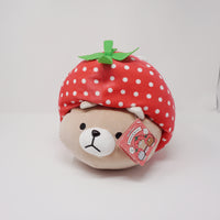 Strawberry Cap Super Mochi Plush Cushion - Doshisha Japan