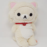 2014 White Neko Cat Long Korilakkuma Plush - Rilakkuma Cat Theme - San-X