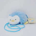 Blue Penguin Plush Zipper Pouch Mini Bag - Yell Japan Aquarium Friends
