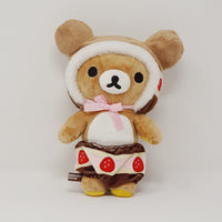 2012 Rilakkuma Chocolate and Strawberry Birthday Cake Plush - Kichijoji 2nd Anniversary Rilakkuma Store - San-X