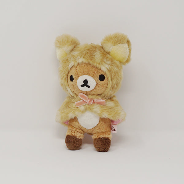 (No Tag) 2013 Rilakkuma Fawn Plush Keychain - Rilakkuma Happy Natural Time - San-X