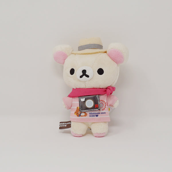 (No Tags) 2015 Korilakkuma Tourist Plush Keychain - Kobe Rilakkuma Store Limited - San-X