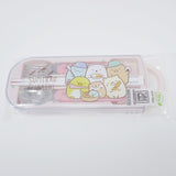 Pink Sumikkogurashi Bento Utensil Set - Otter Sumikko Camping Theme San-X