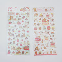two designs of rilakkuma strawberry stickers