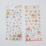 two designs of rilakkuma strawberry stickers