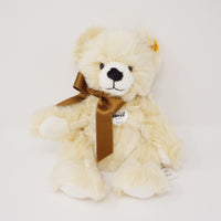 Fuzzy Bear Plush with Bow "Bobby" Dangling Plush Cream - Steiff
