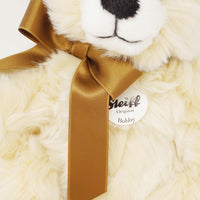 Fuzzy Bear Plush with Bow "Bobby" Dangling Plush Cream - Steiff