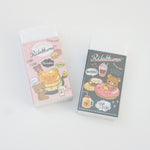 rilakkuma deli pink and black erasers