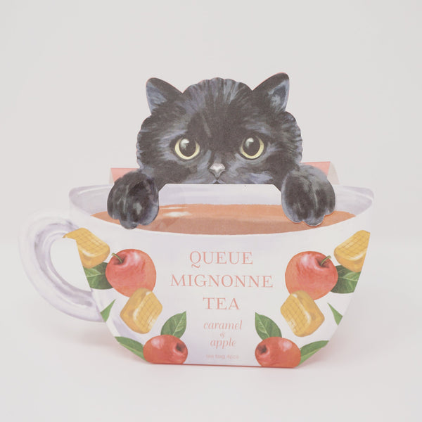 Kitty Tea Cup Design - Caramel & Apple Flavor Tea - CHARLEY Queue Mignonne Tea Japan
