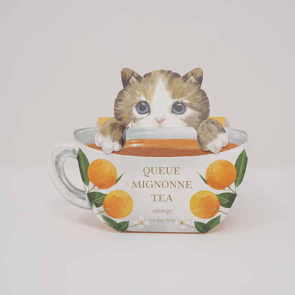Kitty Tea Cup Design - Orange Flavor Tea - CHARLEY Queue Mignonne Japan