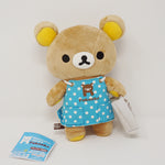 2011 Rilakkuma with Blue Dot Store Apron Plush - Rilakkuma Store Fukuoka Parco 1st Anniversary Limited - San-X
