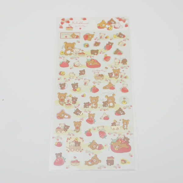 strawberry stickers with rilakkuma 