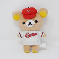 Rilakkuma x Carp Hiroshima Baseball Plush Keychain - Rilakkuma San-X