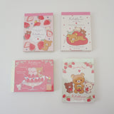 strawberry party mini memo pad collection with strawberry designs