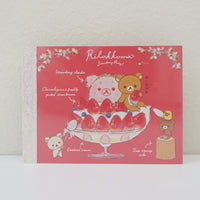 rilakkuma with strawberry parfait bowl