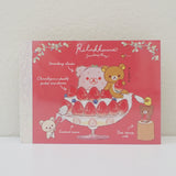 rilakkuma with strawberry parfait bowl