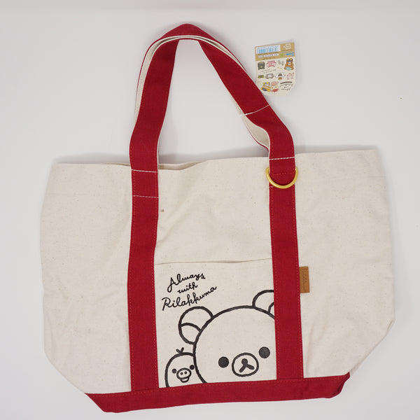 2019 Rilakkuma Red Tote Bag - Always with Rilakkuma - San-X