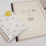 SET Kuma Bear Memo Pads, Ring Notebook & Bound Notebook - Kamio & Q-Lia Japan