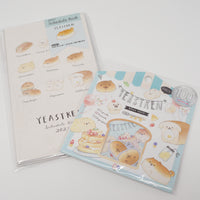 SET Yeast Ken Memo Pad, Sticker Flakes & Planner Calendar Book 2021 Bread Variety Design - Kamio Japan