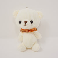Beige Bear Plush Keychain "Roy" -  Little Corduroy Bears Code & Roy - Yell Japan