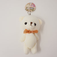 Beige Bear Plush Keychain "Roy" -  Little Corduroy Bears Code & Roy - Yell Japan
