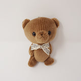 Brown Bear Plush Keychain "Kelly" -  Little Corduroy Bears Code & Roy - Yell Japan