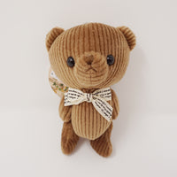 Brown Bear Plush Keychain "Kelly" -  Little Corduroy Bears Code & Roy - Yell Japan