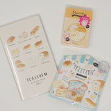 SET Yeast Ken Memo Pad, Sticker Flakes & Planner Calendar Book 2021 Bread Variety Design - Kamio Japan