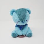 Blue "Okaki" Fuzzy Bear Plush - Kuma Mochi Teahouse - Yell Japan